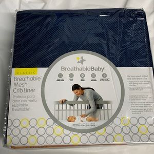 BreathableBaby Mesh Crib Liner in Navy